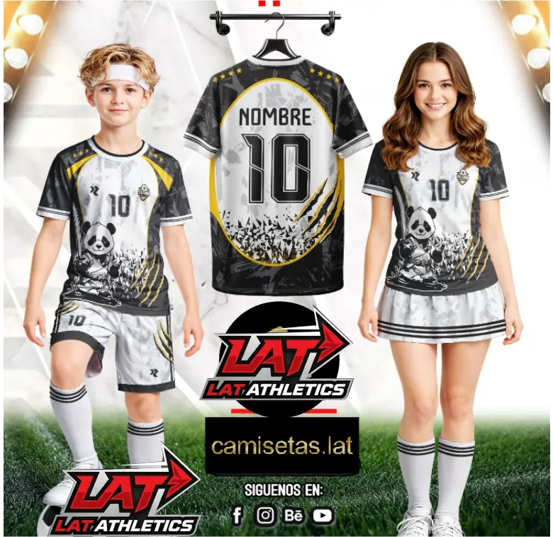 Conjunto deportivo con oso panda para olimpiadas