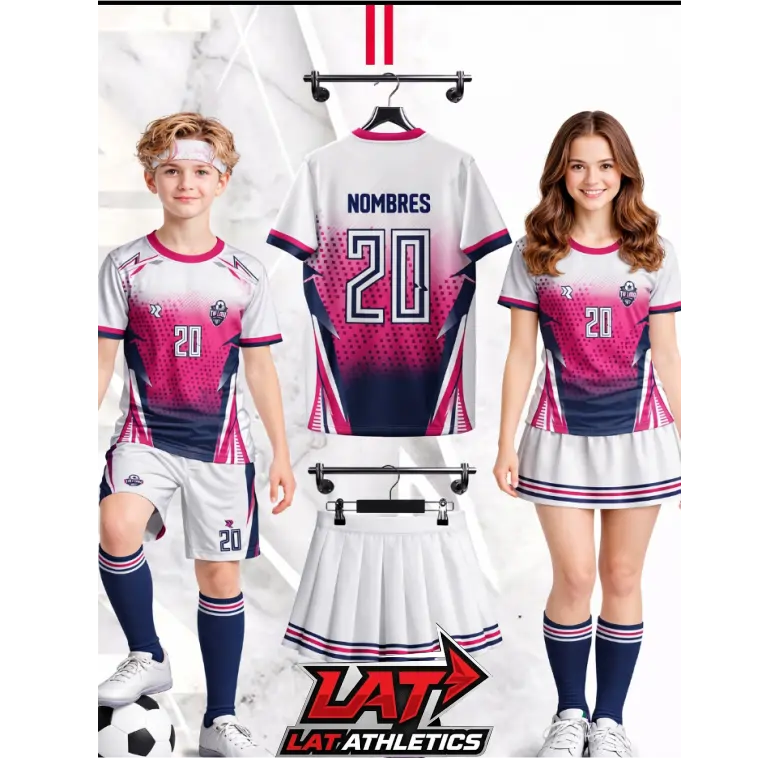conjunto deportivo personalizado con falda  short para niños